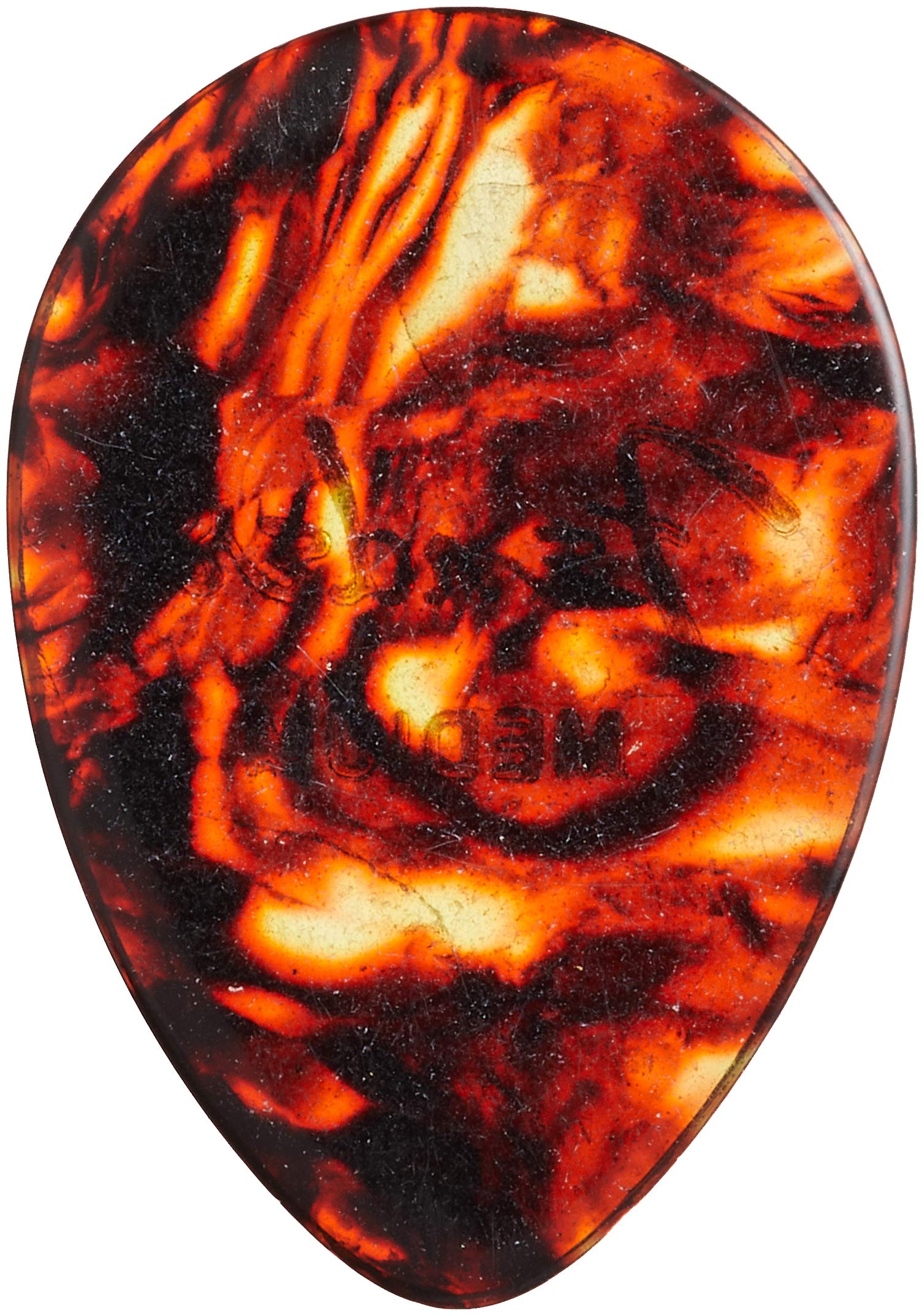 Fender Classic Celluloid Guitar Picks 358 Shape, Guitar Accessories, Tortoise Shell, Medium, 12-Pack